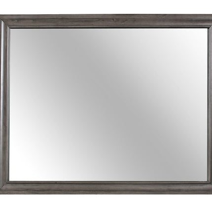 37" Gray Wood Framed Accent Mirror HomeRoots
