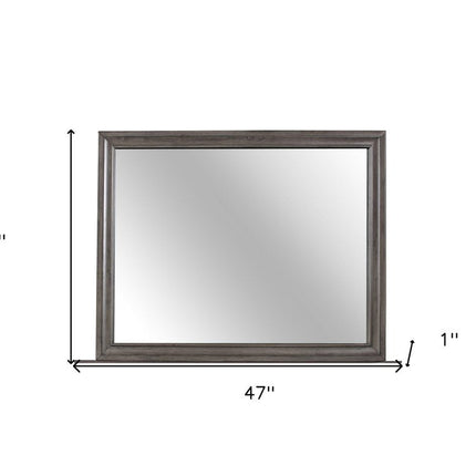 37" Gray Wood Framed Accent Mirror HomeRoots