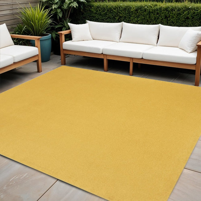 9' Yellow Square Indoor Outdoor Area Rug HomeRoots