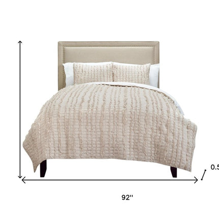 Blush Striped Queen Quilt