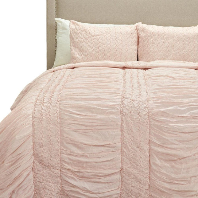 Pink Geometric King Quilt HomeRoots