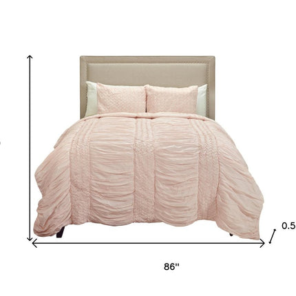 Pink Geometric Twin Quilt