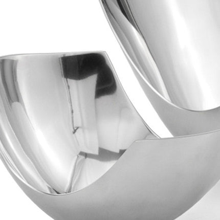 Set of Two Mod Aluminum Scoop Centerpiece Bowls HomeRoots