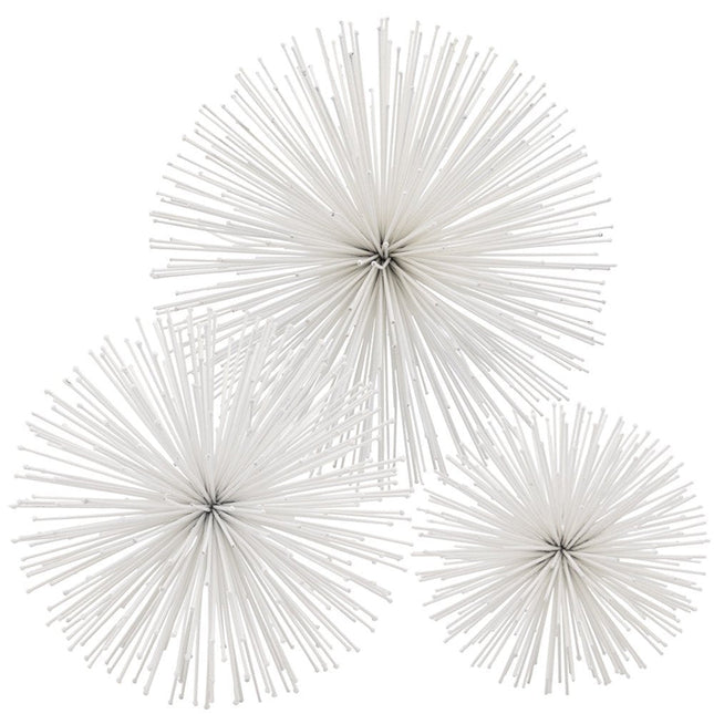 8" White Iron Decorative Orb Tabletop Sculpture HomeRoots
