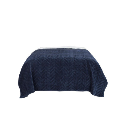92" X 106" Indigo Cotton Quilt HomeRoots