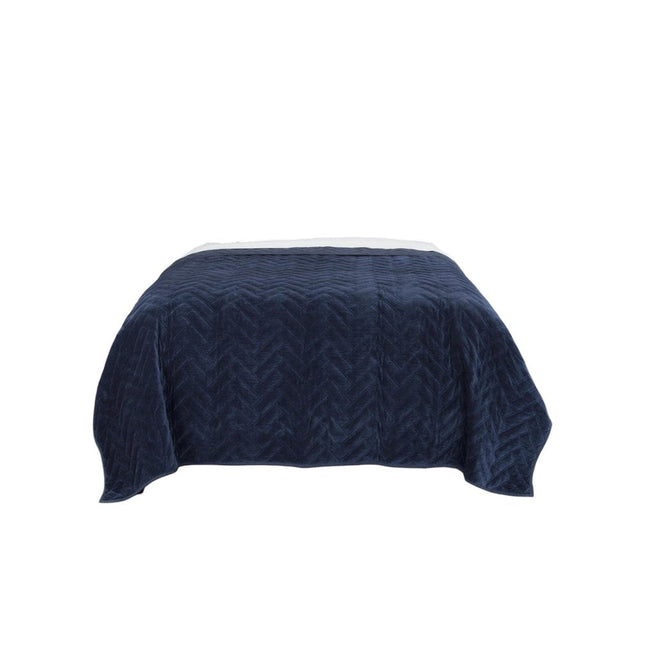 92" X 106" Indigo Cotton Quilt HomeRoots