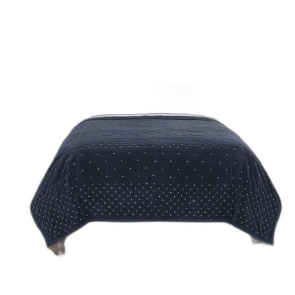 Indigo Polka Dots King Quilt HomeRoots