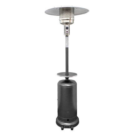 48000 BTU Silver Steel Propane Cylindrical Pole Standing Patio Heater HomeRoots