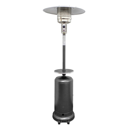 48000 BTU Silver Steel Propane Cylindrical Pole Standing Patio Heater HomeRoots