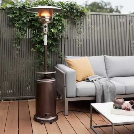 48000 BTU Bronze Steel Propane Cylindrical Pole Standing Patio Heater