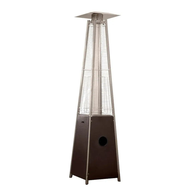 41000 BTU Brown Steel Propane Triangular Pyramid Standing Patio Heater HomeRoots