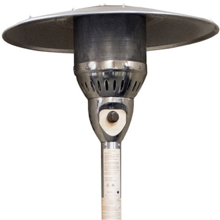 41000 BTU Silver Steel Natural Gas Cylindrical Pole Standing Patio Heater HomeRoots