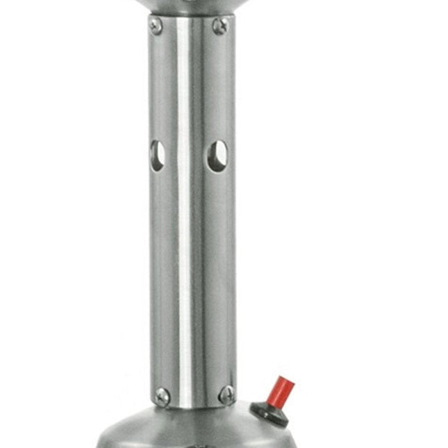 11000 BTU Silver Steel Propane Cylindrical Pole Tabletop Patio Heater HomeRoots
