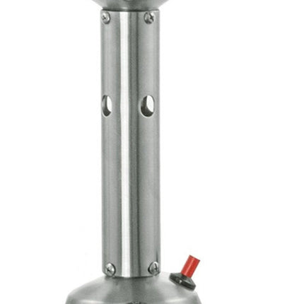 11000 BTU Silver Steel Propane Cylindrical Pole Tabletop Patio Heater HomeRoots