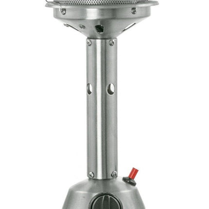 11000 BTU Silver Steel Propane Cylindrical Pole Tabletop Patio Heater HomeRoots