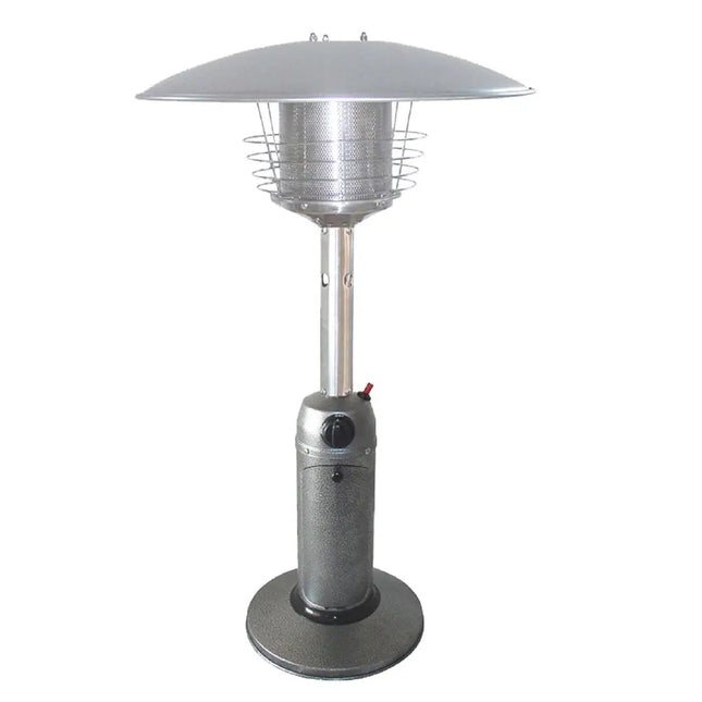 11000 BTU Silver Steel Propane Cylindrical Pole Tabletop Patio Heater HomeRoots