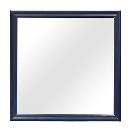 38" Blue Square Wood Framed Accent Mirror HomeRoots
