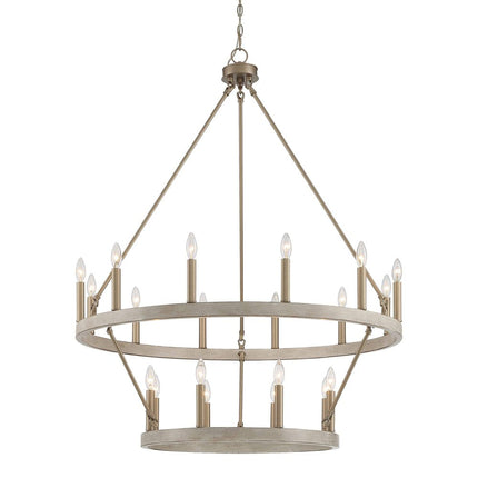 Brass Candle Style Multi Light Metal Dimmable Chandelier