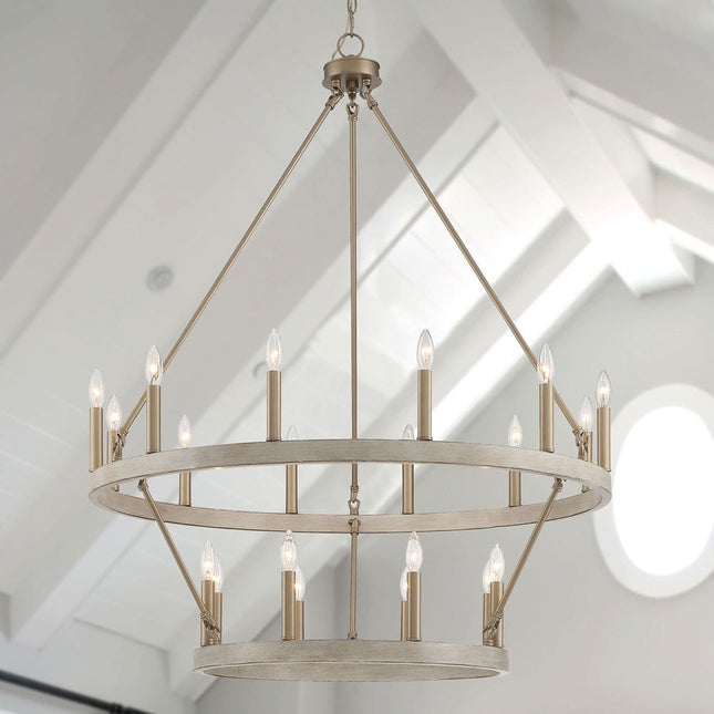 Brass Candle Style Multi Light Metal Dimmable Chandelier HomeRoots