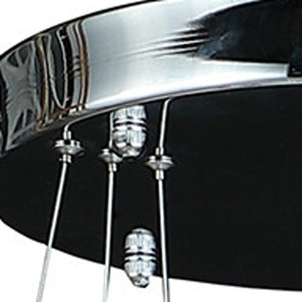 Silver Metal and Crystals LED Dimmable Chandelier HomeRoots