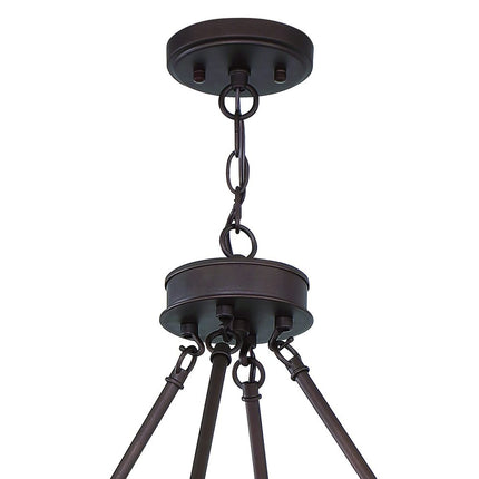 Bronze Candle Style Twelve Light Metal Dimmable Chandelier