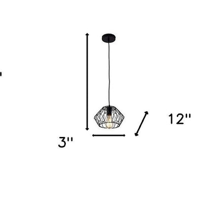 Black Unique Statement Metal Dimmable Chandelier With Black Shades HomeRoots