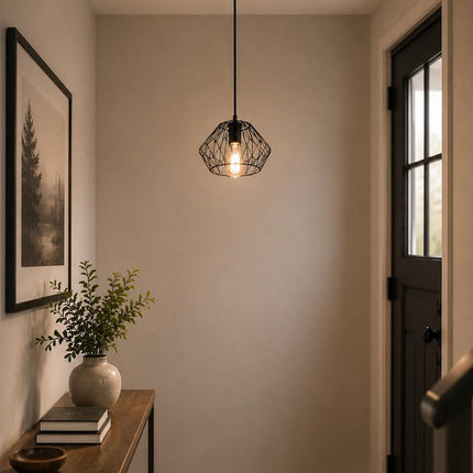 Black Unique Statement Metal Dimmable Chandelier With Black Shades HomeRoots