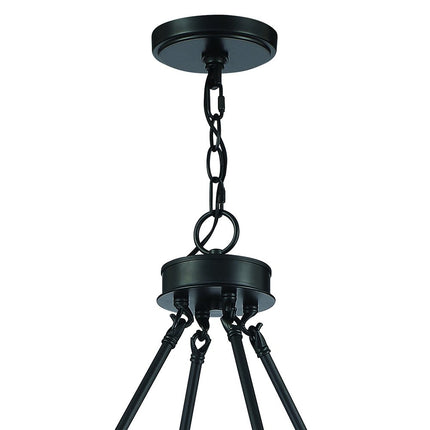 Black And White Candle Style Multi Light Metal Dimmable Chandelier