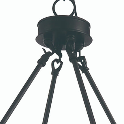 Brown And Black Candle Style Multi Light Metal Dimmable Chandelier HomeRoots