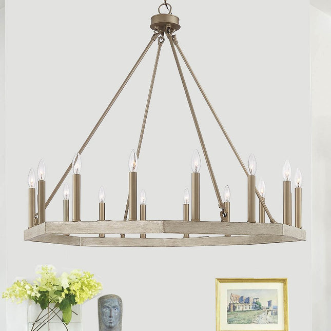 Brass Candle Style Multi Light Metal Dimmable Flush Chandelier HomeRoots