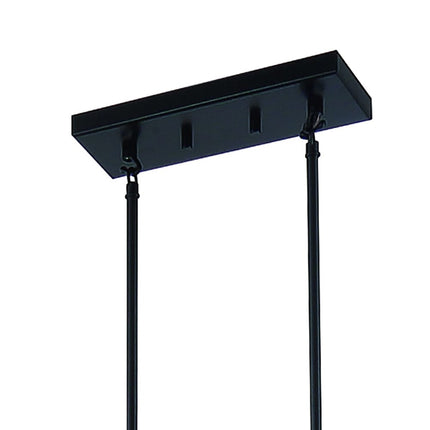Brown And Black Kitchen Island Five Light Metal Dimmable Chandelier HomeRoots