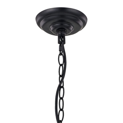 Brown And Black Candle Style Twelve Light Metal Dimmable Chandelier