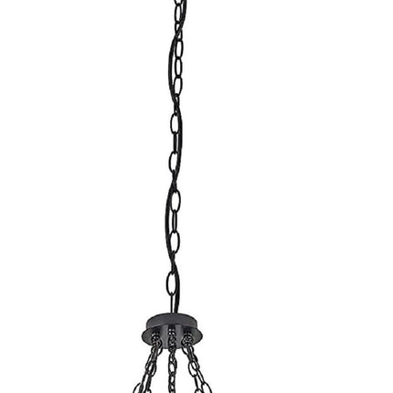 Brown And Black Candle Style Multi Light Metal Dimmable Chandelier HomeRoots