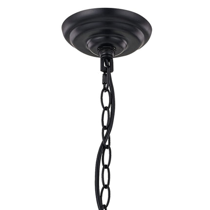 Brown And Black Candle Style Multi Light Metal Dimmable Chandelier