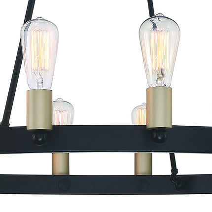 Black And Gold Candle Style Multi Light Metal Dimmable Chandelier HomeRoots