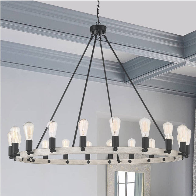 Black And Gray Candle Style Multi Light Metal Dimmable Chandelier HomeRoots