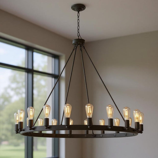 Bronze Candle Style Multi Light Metal Dimmable Chandelier HomeRoots