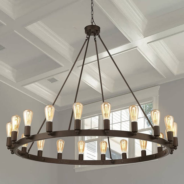 Bronze Candle Style Multi Light Metal Dimmable Chandelier HomeRoots
