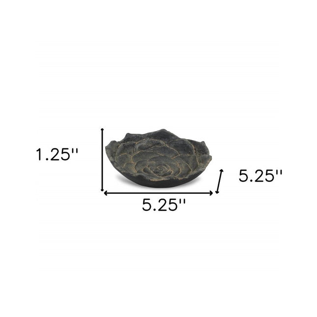 5" Black Novelty Metal Handmade Tray HomeRoots