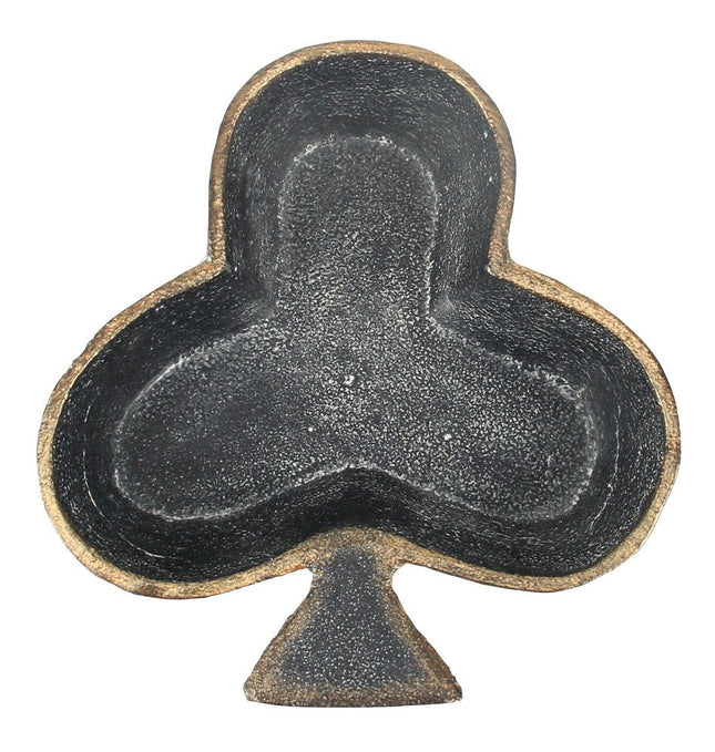 6" Black and Gold Club Cast Iron Vanity Tray HomeRoots
