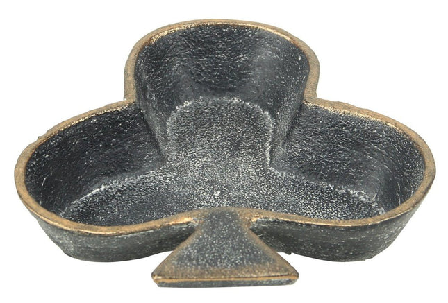 6" Black and Gold Club Cast Iron Vanity Tray HomeRoots