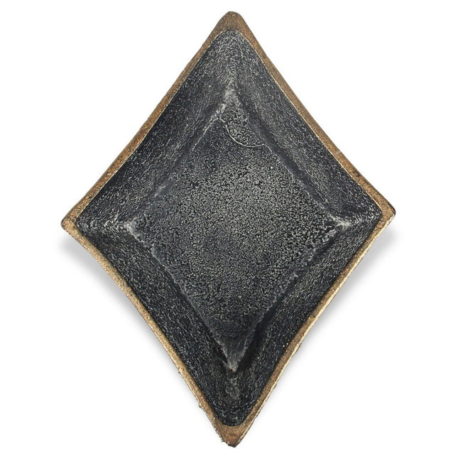 5" Black Cast Iron Diamond Square Bowl