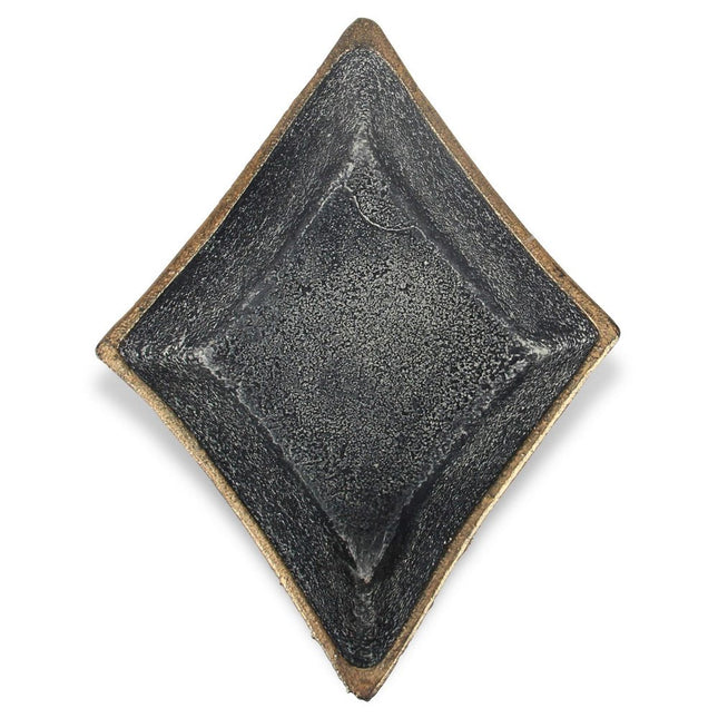 5" Black Cast Iron Diamond Square Bowl HomeRoots