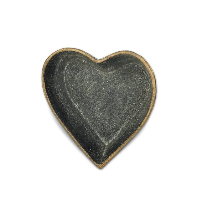 6" Black Heart Metal Heart Handmade Vanity Tray HomeRoots