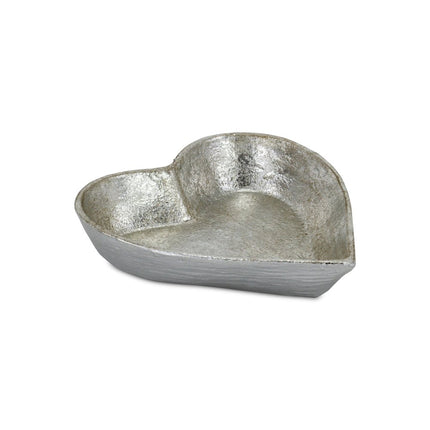 7" Silver Heart Cast Iron Handmade Vanity Tray