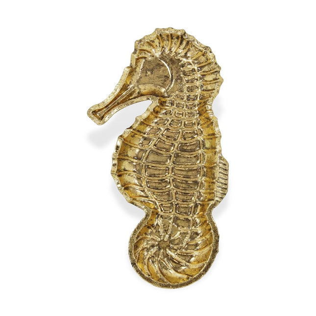 10" Gold Sea Horse Cast Iron Vanity Tray HomeRoots