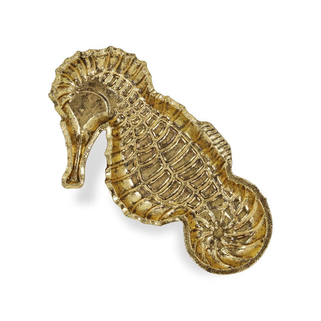 10" Gold Sea Horse Cast Iron Vanity Tray HomeRoots