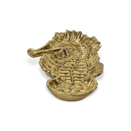 10" Gold Sea Horse Cast Iron Vanity Tray HomeRoots