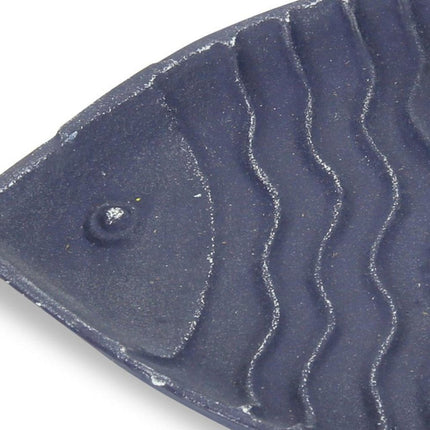 8" Blue Angel Fish Cast Iron Vanity Tray Tray HomeRoots