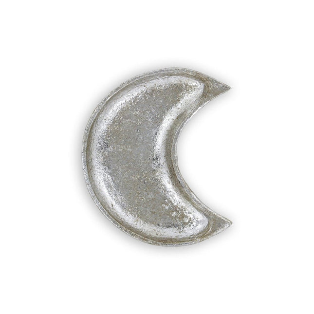 7" Silver Crescent Cast Iron Vanity Tray HomeRoots